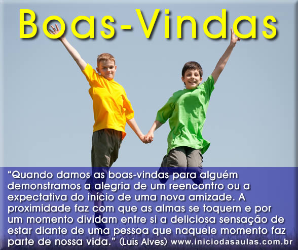 frases de boas vindas