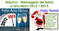 arquivo com mensagem de natal 2012 e feliz 2013