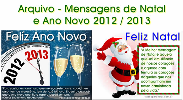 arquivo com mensagem de natal 2012 e mensagem de ano novo 2013