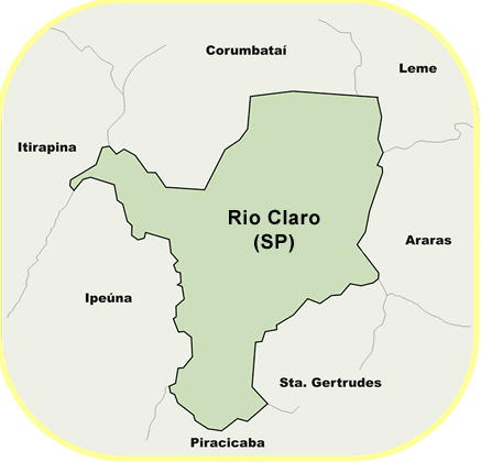 Mapa de Rio Claro SP e região